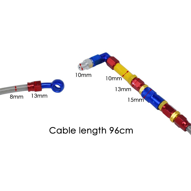 M10 100 220cm xe máy kim loại ebike xe điện ống dầu phanh phanh sửa đổi ống dầu phanh đường ống ống dầu