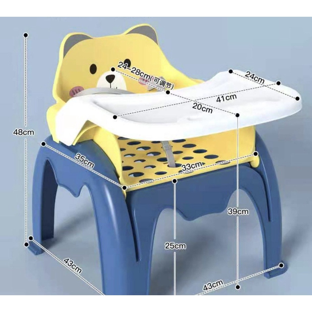 Ghế ăn dặm cho bé 3in1 ghế nằm gội đầu ,bàn ăn dặm , bàn học .