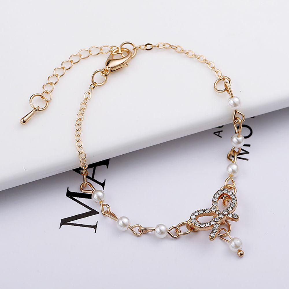 Vòng Đeo Tay Dây Xích Bằng Hợp Kim Kiểu Hàn Quốc Cho Nữ