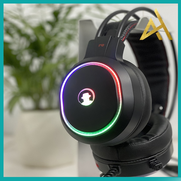 Tai Nghe Headphone Gaming Đèn LED 7 Màu RGB Có Mic ASSASSINS X8 Tai Nghe Nhạc Máy Vi Tính PC Laptop Chuyên Game Có Dây