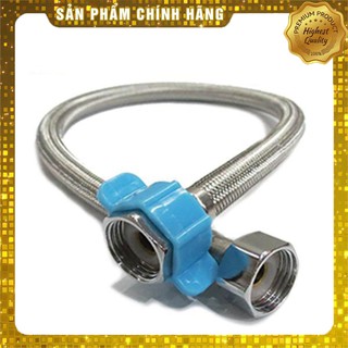 [HÀNG CHÍNH HÃNG] 2 Dây cấp nước inox 40cm 2 đầu bằng ( lắp cho bình nước nóng, vòi 3 lỗ ...)
