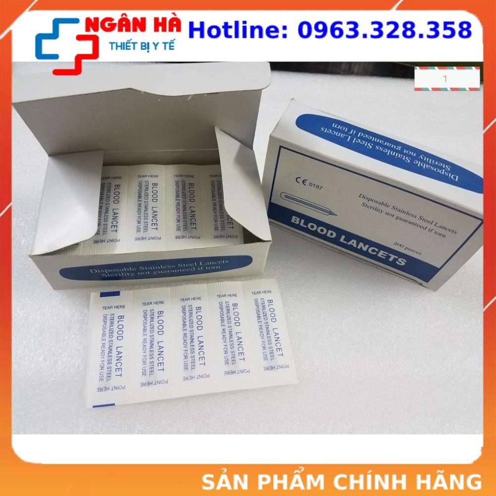 Kim chích máu đầu ngón tay, Kim chích tiểu đường lancets, hộp 200 chiếc