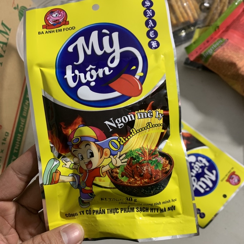 Que cay snack mì trộn ba anh em ăn vặt cổng trường ngon giá rẻ