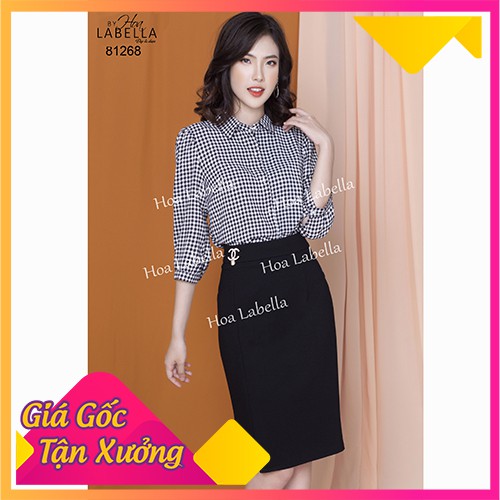 Áo sơ mi công sở thiết kế đơn giản dễ phối nhiều màu sắc chất liệu lụa HOA'LABELLA(81268)