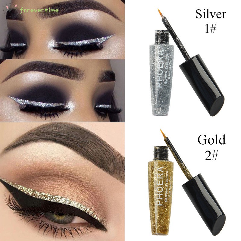 #Trang điểm# Glitter Eyeliner Long Lasting Liquid Sparkly Makeup Eye Shadow Eyeliner