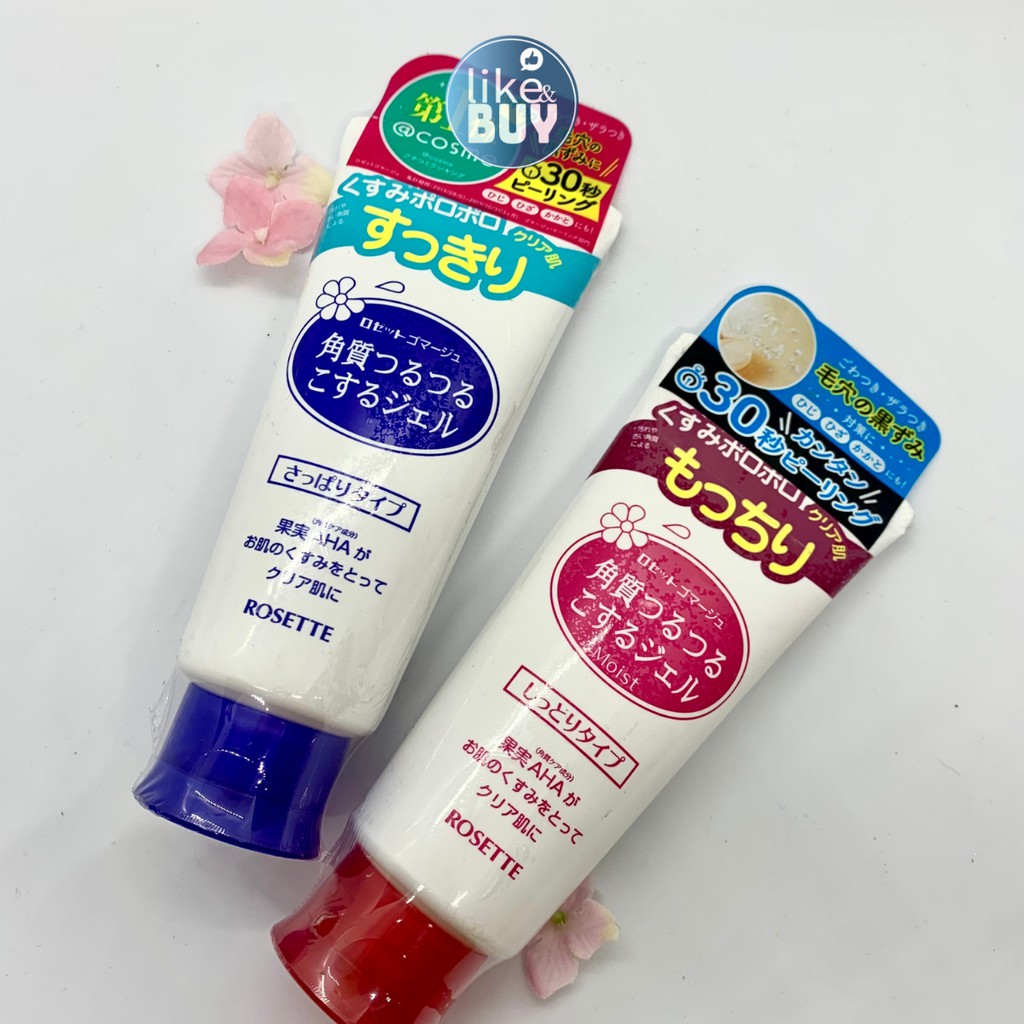 Tẩy da chết, tế bào chết cho mặt Rosette Gommage Peeling Gel AHA Nhật Bản mẫu mới 120g - hàng ngoại Like&Buy | BigBuy360 - bigbuy360.vn