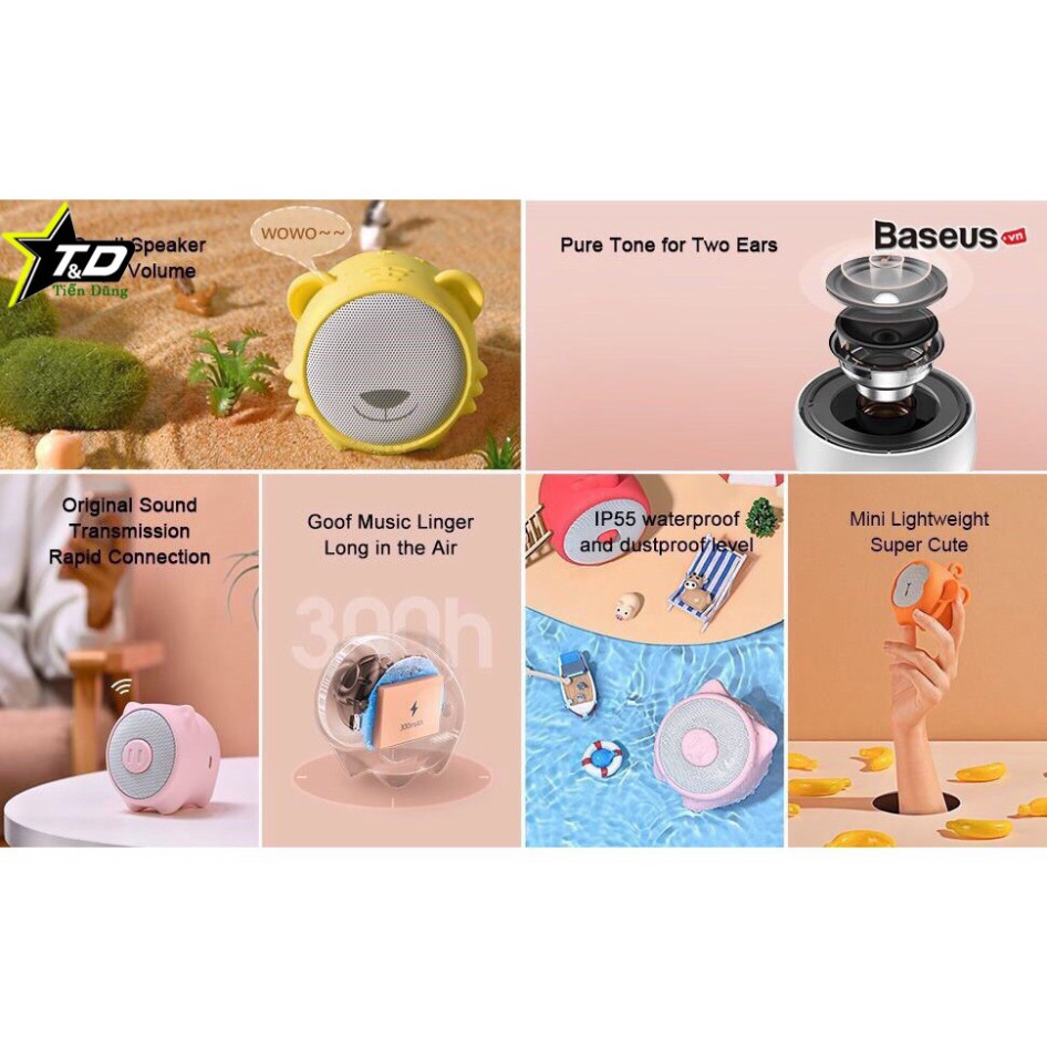 Loa bluetooth baseus E06 biểu tượng 12 con giáp - Loa di động nhỏ gọn tiện cho di chuyển ♥️♥️