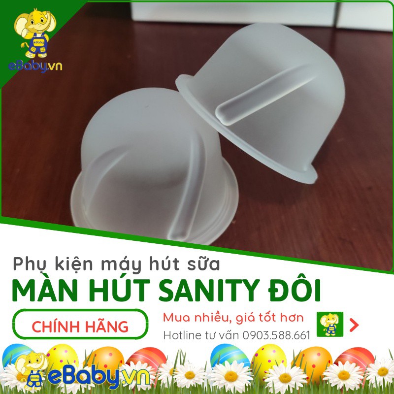 Cuống silicon dùng cho phễu máy hút sữa Sanity Đơn - Đôi - Linh phụ kiện màng hút máy vắt sữa Sanity CHÍNH HÃNG