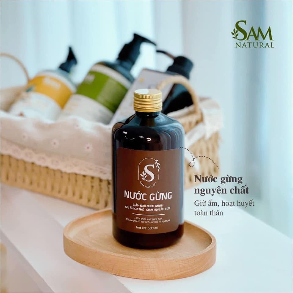 Nước Cốt Gừng Nguyên Chất 500ml Chiết Suất Gừng Tươi Gíup Giữ Ấm Cơ Thể Mẹ Sau Sinh Và Cho Bé - SAM NATURAL | BigBuy360 - bigbuy360.vn