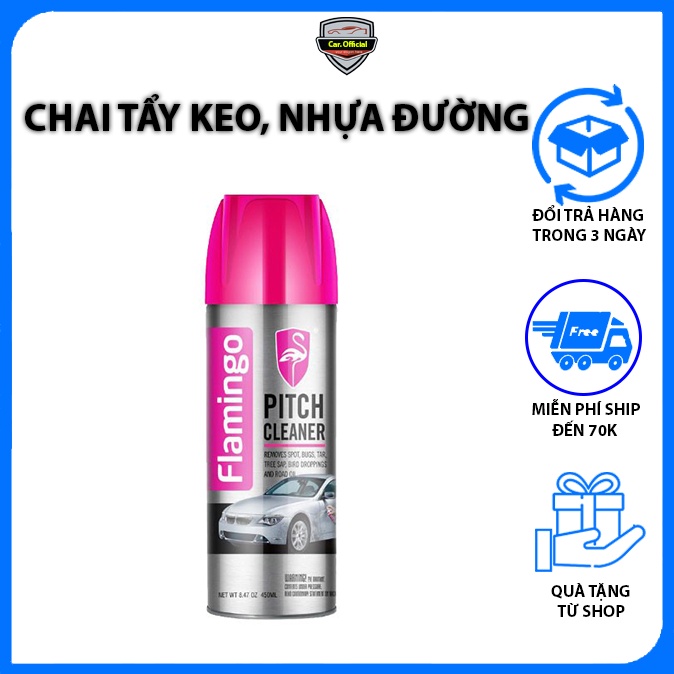 Bình Xịt Tẩy Nhựa Đường Flamingo F012 450ml - Sáng Bóng Như Mới - SẢN PHẨM CHÍNH HÃNG.