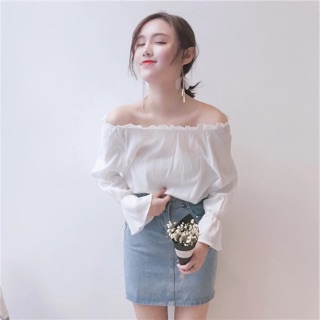 Áo trễ vai tay dài (sẵn hình thật phía cuối)
