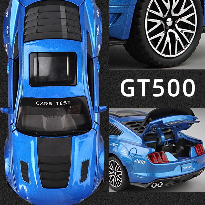 Mô Hình Xe Hơi Ford Mustang GT500 Bằng Hợp Kim Có Đèn Và Nhạc Tỷ Lệ 1: 32