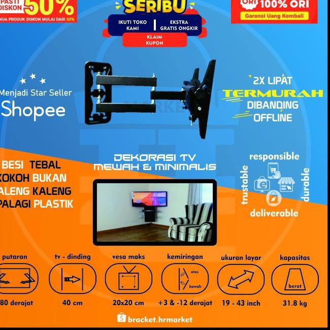 Giá Đỡ Tv Lcd 19-43 Inch Treo Tường 24 32 40 42