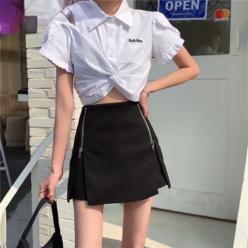 Chân váy dáng ngắn có khoá 2 bên | BigBuy360 - bigbuy360.vn