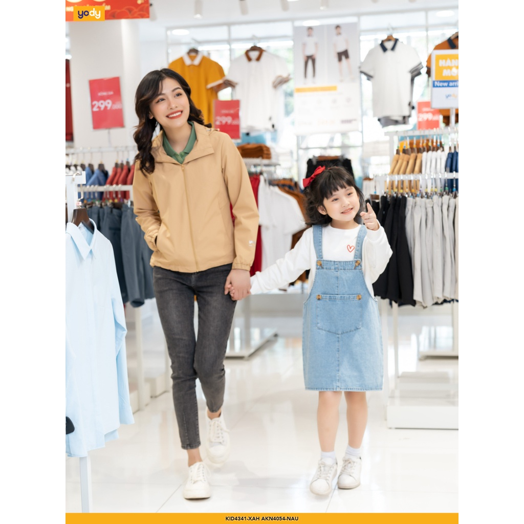 Yếm jean bé gái YODY dáng suông rộng có túi doraemon xinh xắn KID4341