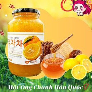 Mật ong chanh đào Hàn Quốc Nắp Đen LOAI 1KG DATE THÁNG 07 2022