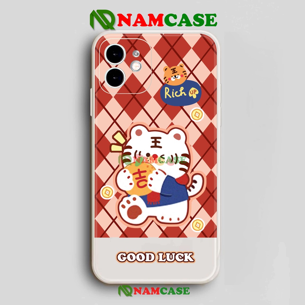 Ốp lưng iPhone cặp đôi cạnh viền vuông silicon dẻo cho iphone 6/6s/7/8/X/XS/XR/11/12/13 Pro Plus Max Hổ tiger cute