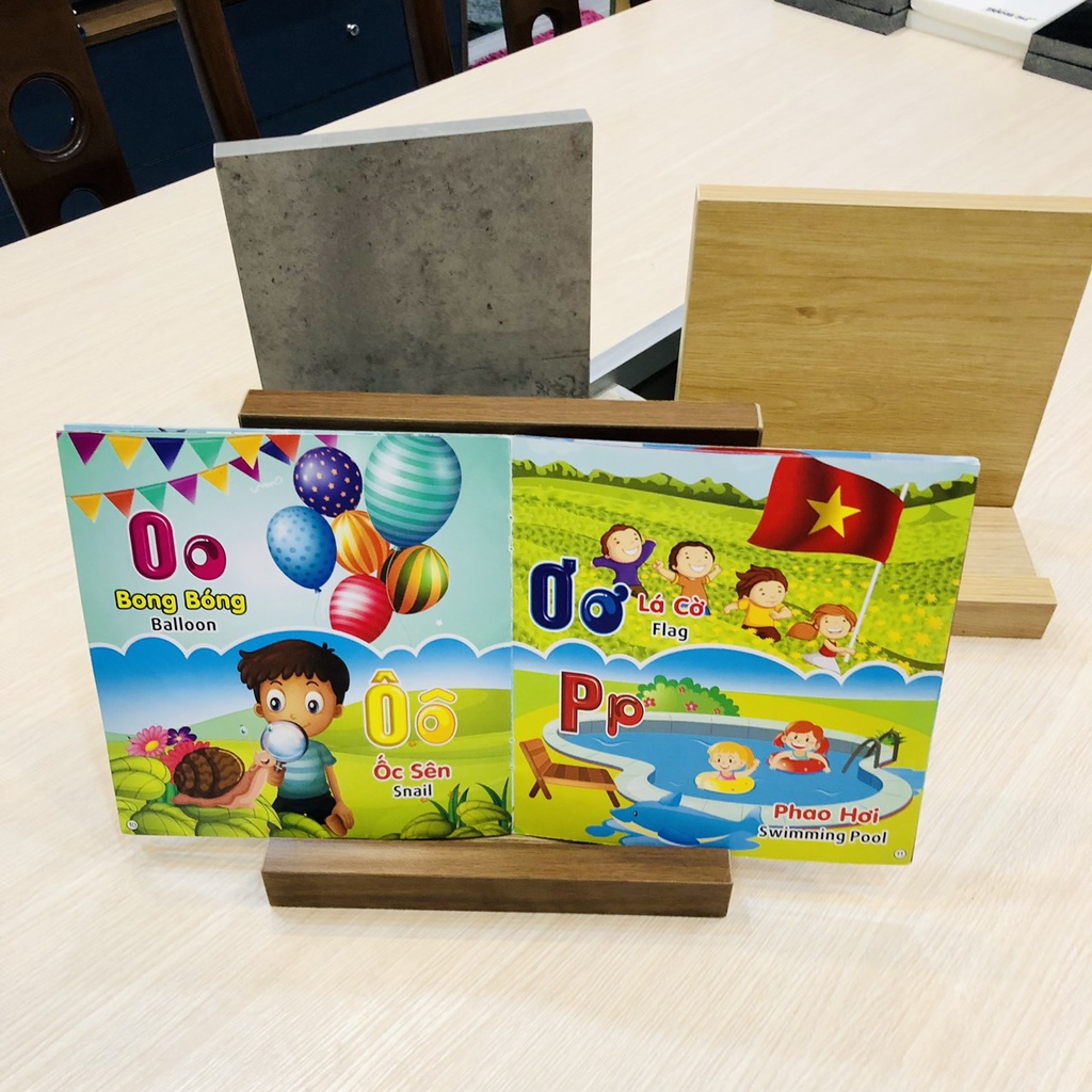 Giá đỡ sách, đỡ máy tính bảng, điện thoại, trưng bày sách, tạp chí bằng gỗ MDF để bàn tiện dụng