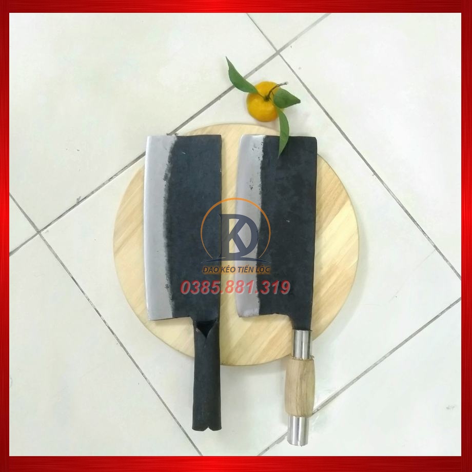 Dao chặt xương trâu bò 1,3kg nhíp ô tô