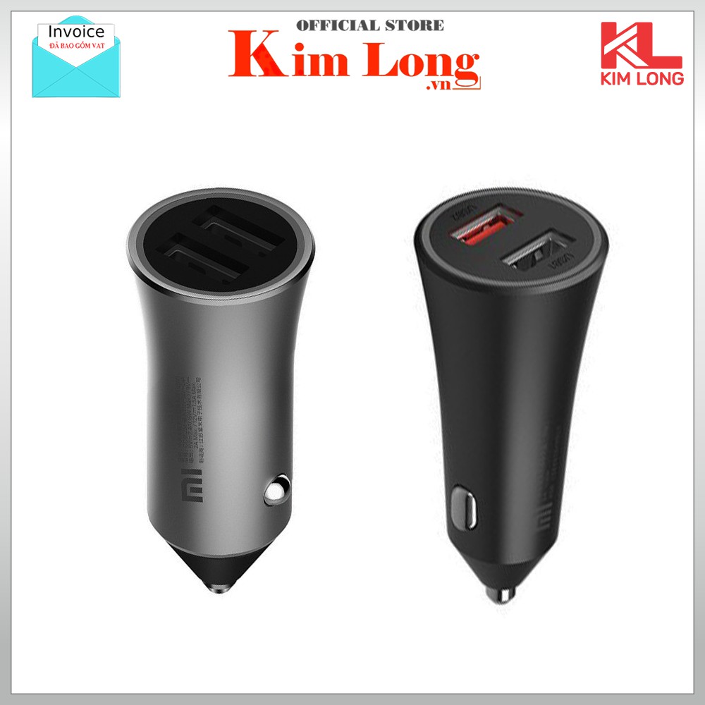 Sạc xe hơi ô tô Xiaomi Pro 2 ngõ Usb 37W | 18W Sạc Nhanh Mi Car Charger  - Chính hãng Digiworld