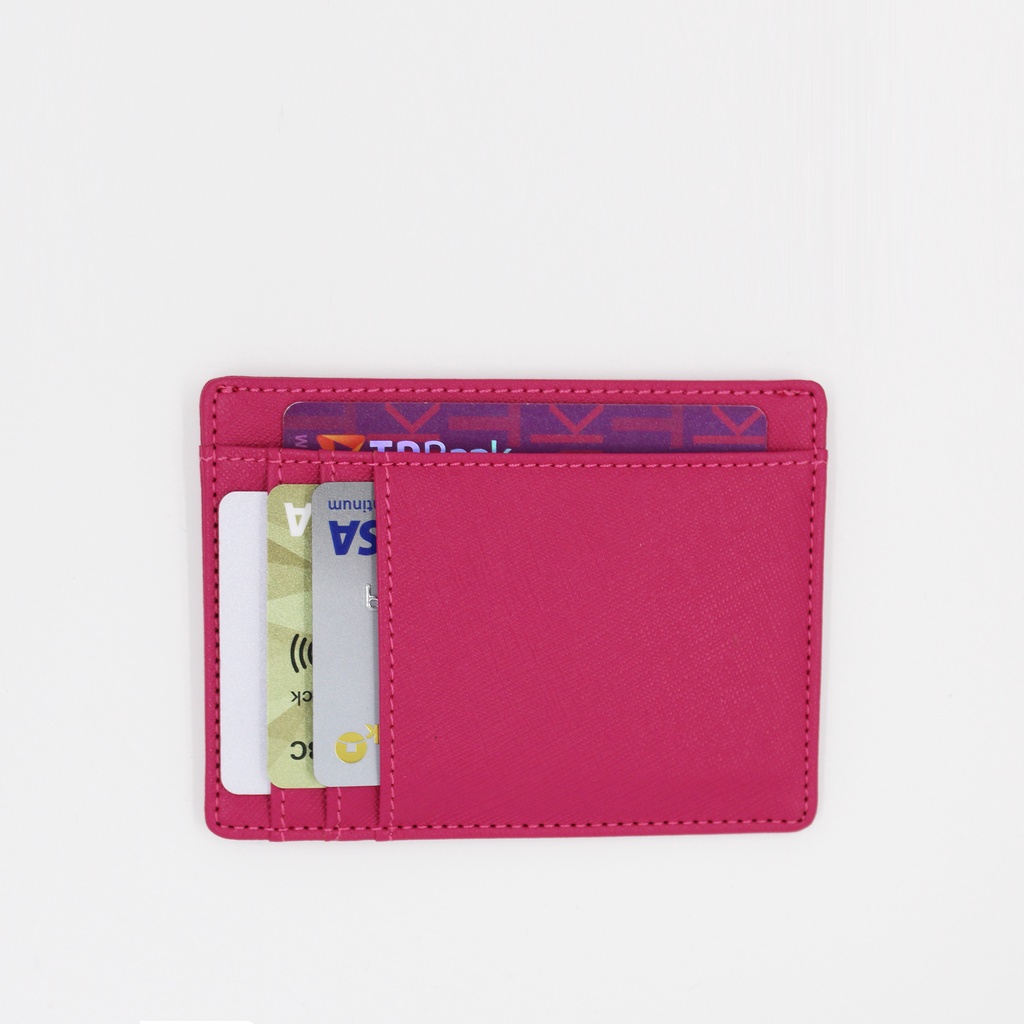 Ví mini đựng thẻ card holder da thật cao cấp saffiano - genuine leather nam nữ Aaa Jeans