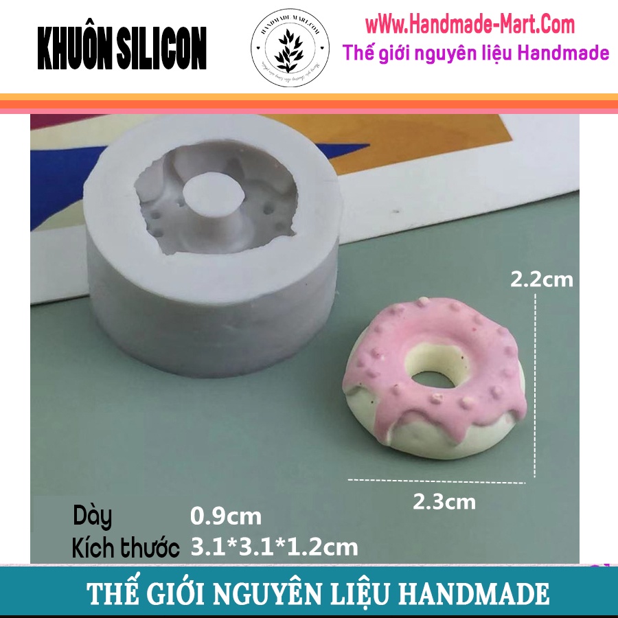 Khuôn silicon bánh rán nhỏ dùng làm bánh ngọt handmade chuẩn DIY -  HM055