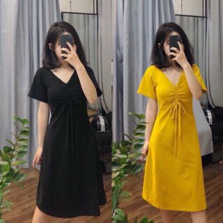 Đầm suông rút dây  có size to