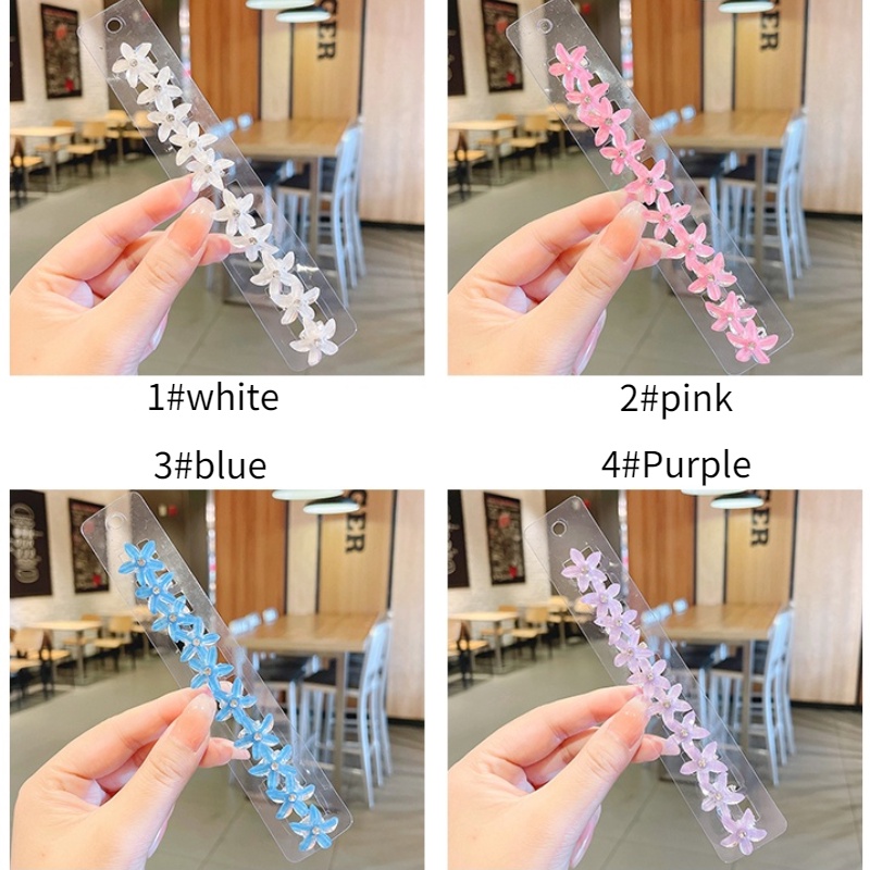 Set 10 kẹp tóc hình hoa nhỏ dễ thương phong cách Hàn Quốc cho bé gái