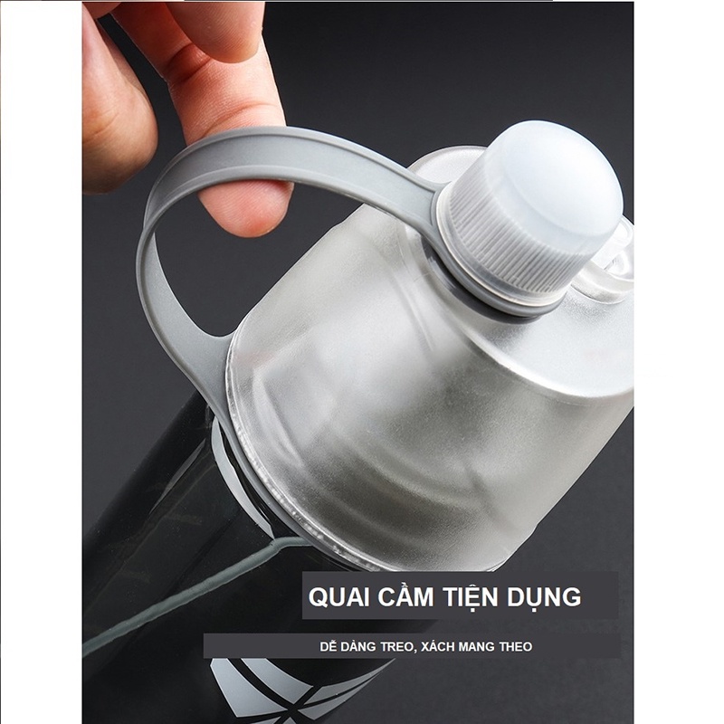 Bình nước thể thao, tập gym, bóng rổ, bóng chuyền, chạy bộ Energy Bottle có xịt phun sương 600ml cao cấp