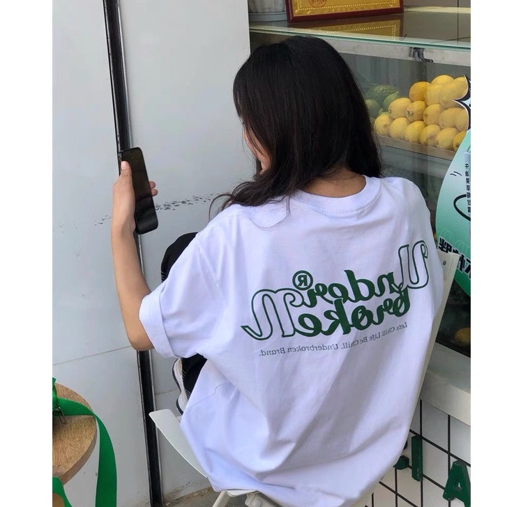 Áo Thun Tay Lỡ UNDERBROKEN Xanh Lá Nam Form Rộng HM1986 Áo Form Rộng Unisex Cổ Tròn StreetWear 3186
