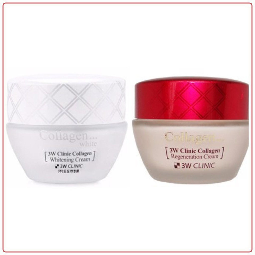 KEM DƯỠNG TRẮNG DA 3W Clinic Collagen Whitening Cream ( Trắng + Đỏ)