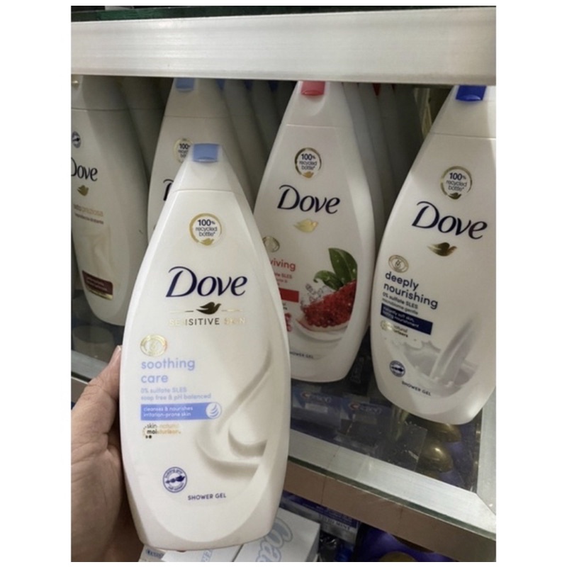 Sữa tắm DOVE Dưỡng Ẩm Mềm Mịn Da CHÂU ÂU 500ML