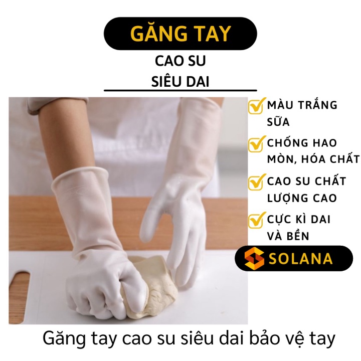 Găng Tay Cao Su - Bao Tay Rửa Chén Chống Ăn Mòn, Chống Đâm Thủng Cực Kì Bền Dai 6337