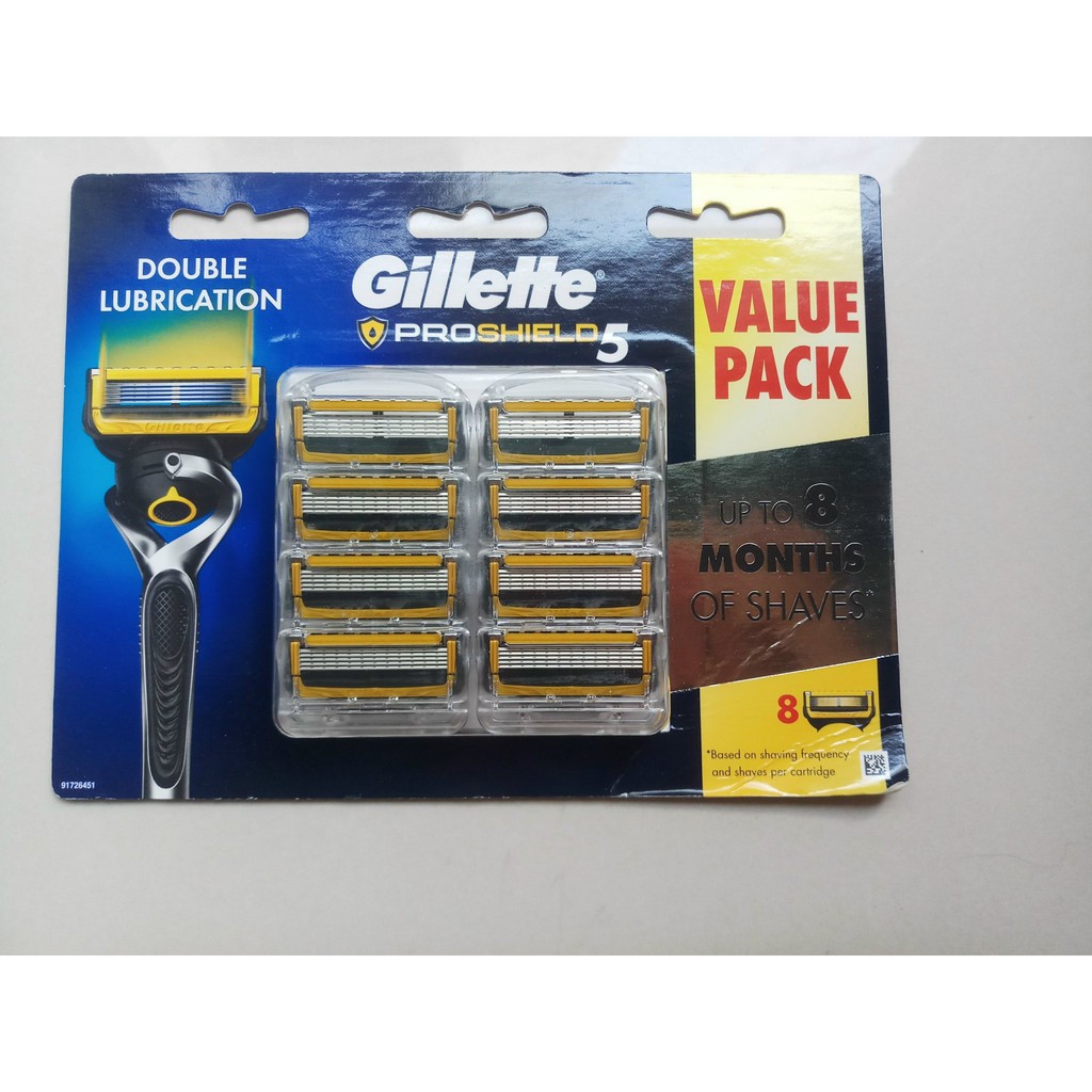 Hộp 8 lưỡi dao cạo râu Gillette Fusion Proshield/Fusion Proglide/Gillette Fusion/Skinguard