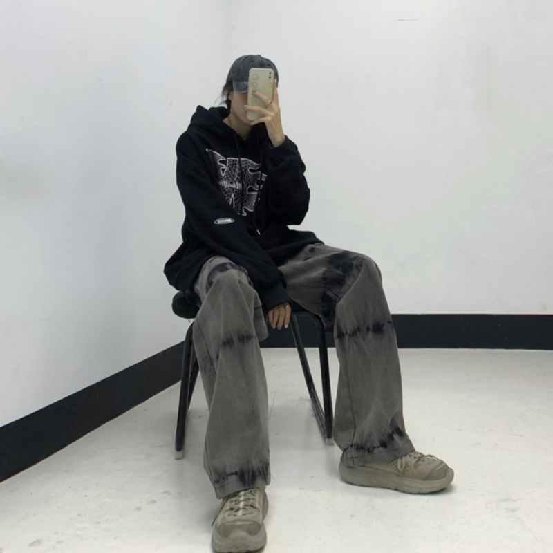Quần Jeans Nam Dài Ống Rộng Thời Trang Hàn