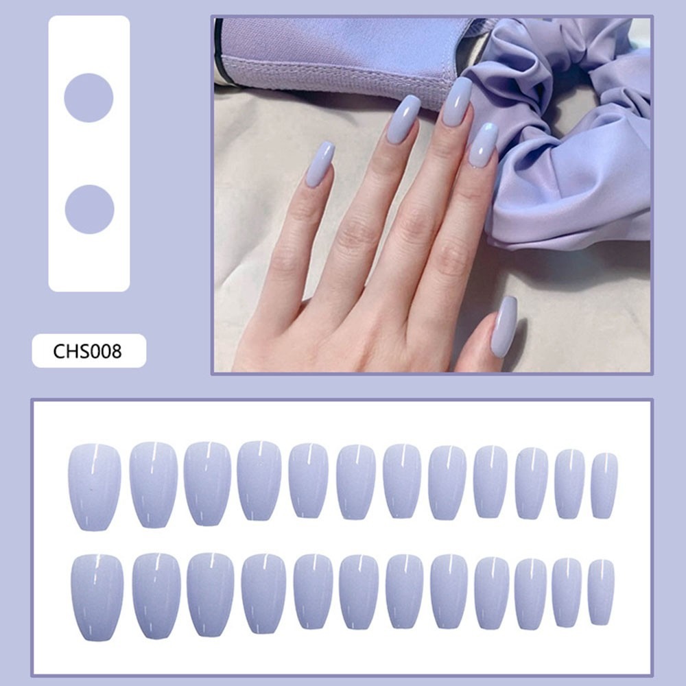 Set 24 móng tay giả in họa tiết 3D trang trí móng