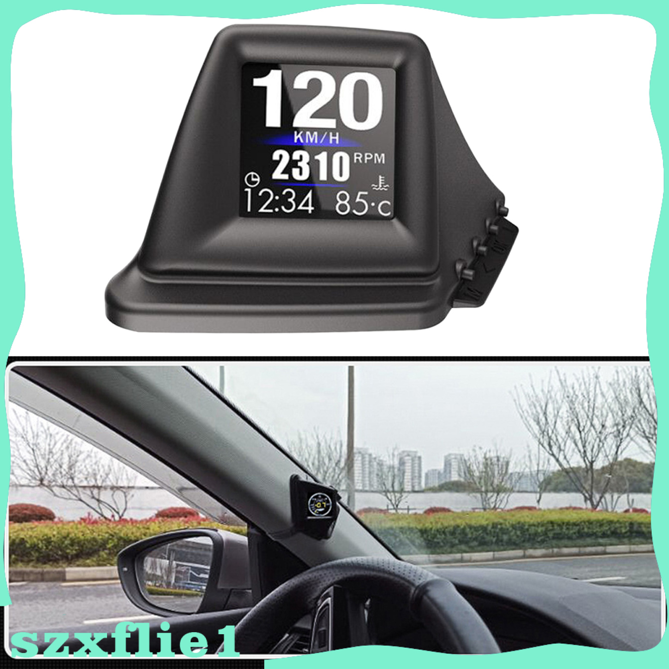 [🔥Hot Sale🔥] Car Head Up Display GPS OBD2 OBD Driving Computer Voltmeter LCD Screen