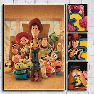 Poster Phim toy story 3d 3 released in 2010 Bằng Giấy kraft Phong Cách retro Trang Trí Nhà Cửa