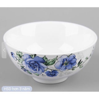 Mười Bát ăn cơm sứ trắng Hảo Cảnh Cao Cấp có hoa văn