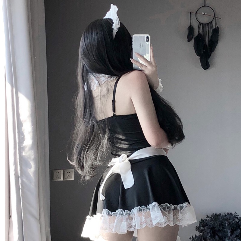 Đồ lót sexy trang phục hầu gái - Đồng phục cosplay hầu gái ren  CP09
