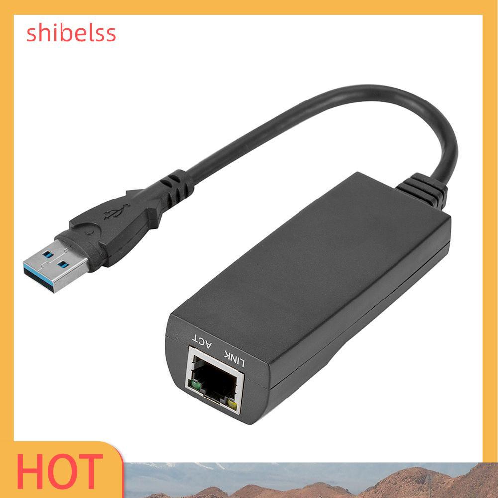 Shibelss Mini USB 3.0 Gigabit Ethernet Adapter USB to RJ45 Lan Network Card for PC
