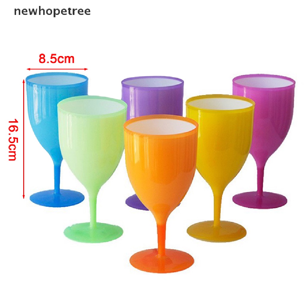 Set 6 Ly Nhựa Uống Rượu Cocktail Hai Lớp Tiện Dụng Khi Đi Dã Ngoại