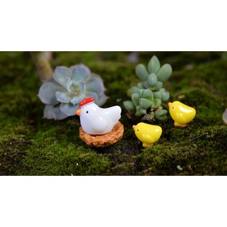 Combo gà con trang trí tiểu cảnh siêu kute - phụ kiện terrarium - phụ kiện trang trí tiểu cảnh