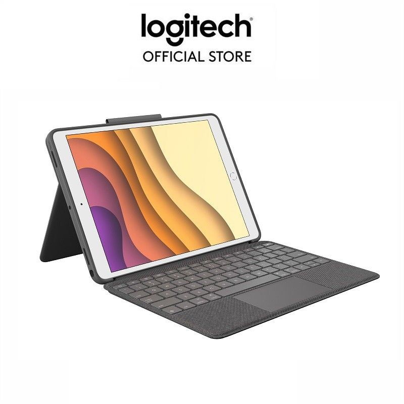 [Trả góp 0% LS] Bao da kèm bàn phím Logitech Slim Folio (Combo Touch)