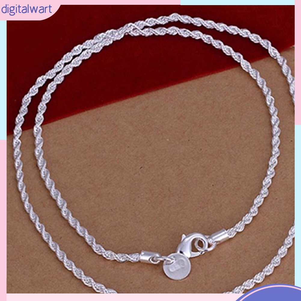 Dây chuyền mạ bạc thời trang cho nữ 16/18/20/22/24 Inch