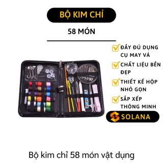 [GIÁ SỈ] Bộ Kim Chỉ - Bộ Kim Chỉ Và Dụng Cụ May Vá, Thêu Thùa 58 Chi Tiết Có Túi Đựng 8472