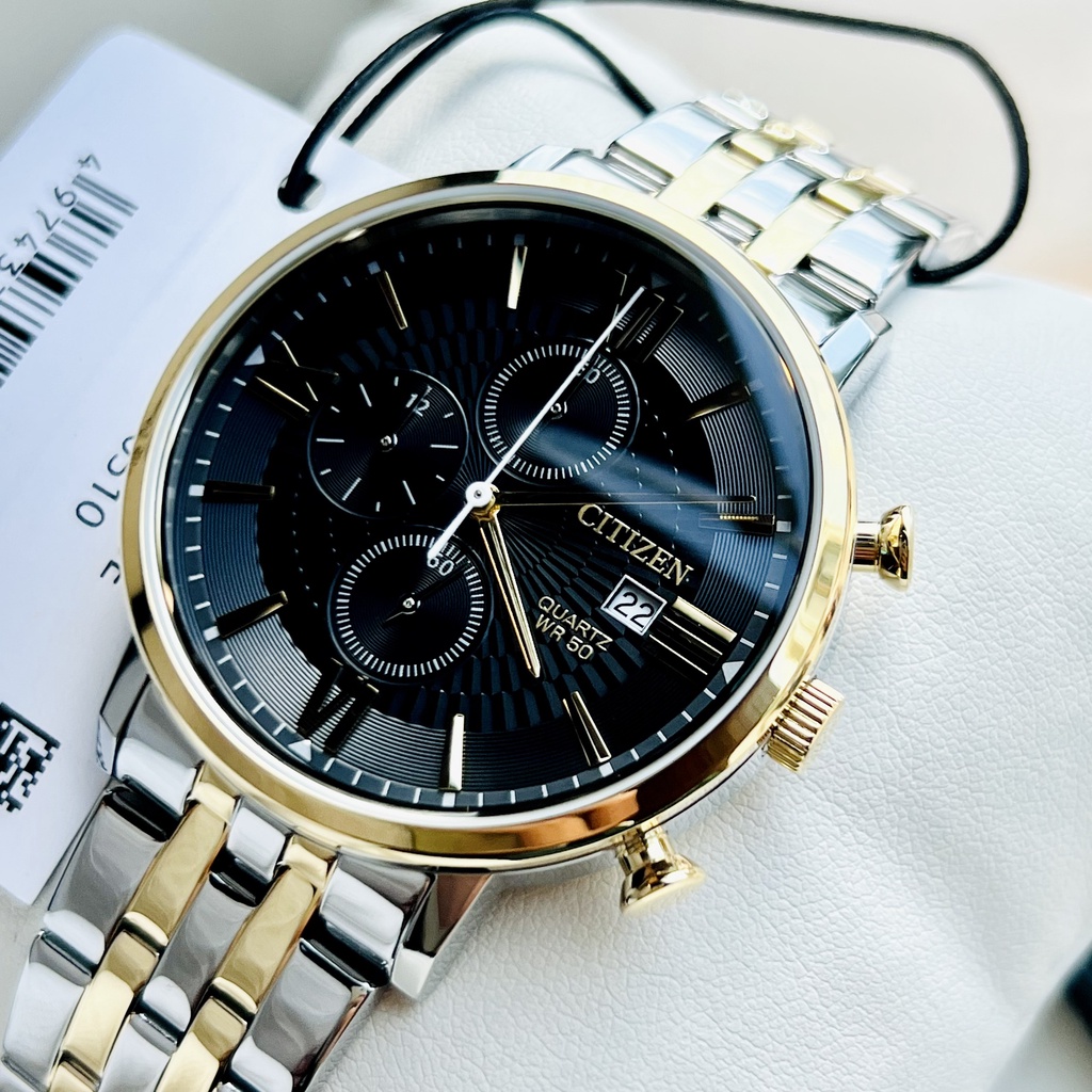 Đồng hồ nam dây thép Citizen AN3616-75E Máy pin Chronograph - Size 41mm - chống nước 5ATM Bảo hành 1 năm Hyma watch
