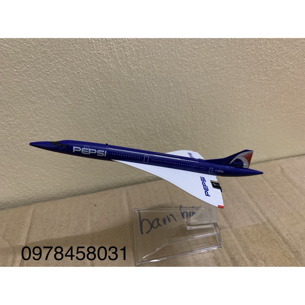 Mô hình máy bay Pepsi 16cm(Mô hình máy bay+ đế trưng bày)