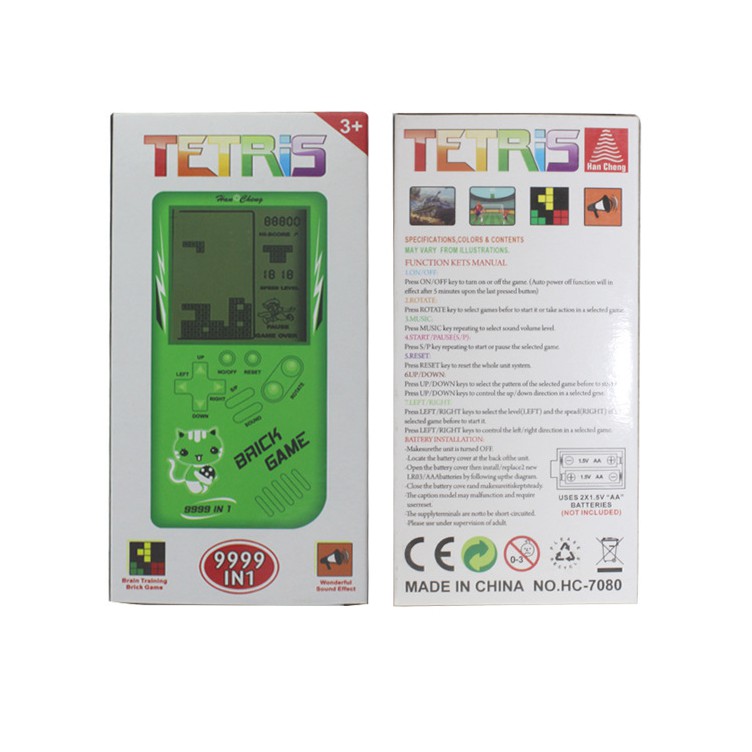 Máy chơi game xếp gạch Han Cheng 2021 - Màn hình 3.5 inch độ tương phản cao, cập nhật 23 game mới