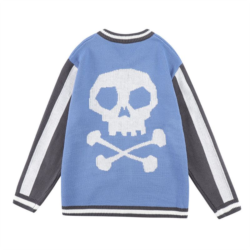 Áo khoác FAIRFOCUS SKULL - Áo dệt kim form rộng
